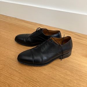 Meermin Black Leather Oxford Dress Shoes - UK Size 8 (US Size 9)